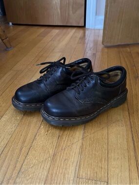 Vintage Doc Martens Oxford Shoes UK 6 Made In England Brown Leather